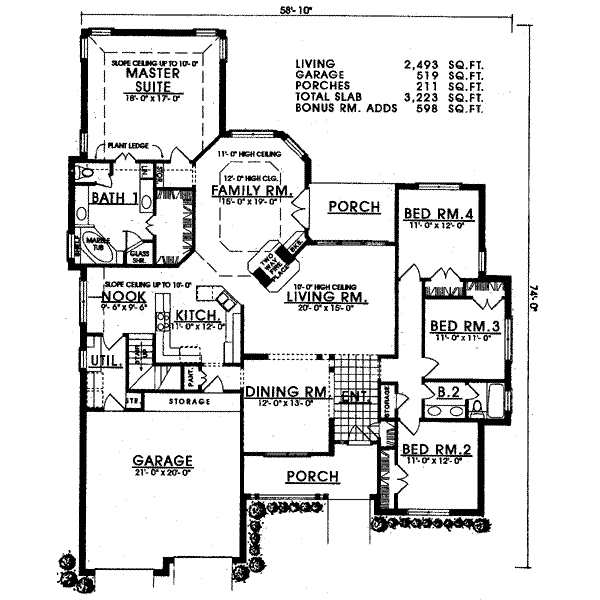 Dream House Plan - European Floor Plan - Main Floor Plan #40-257