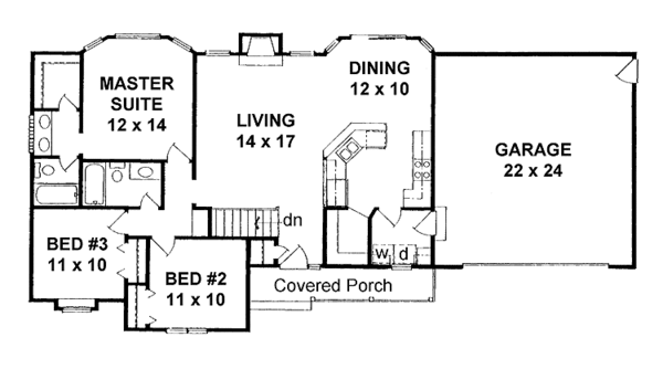 Architectural House Design - Traditional Floor Plan - Main Floor Plan #58-220