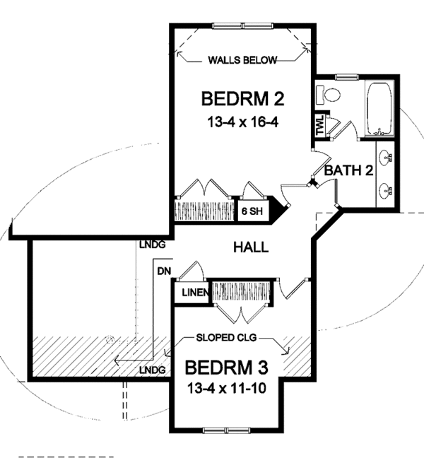 House Design - Colonial Floor Plan - Upper Floor Plan #328-433