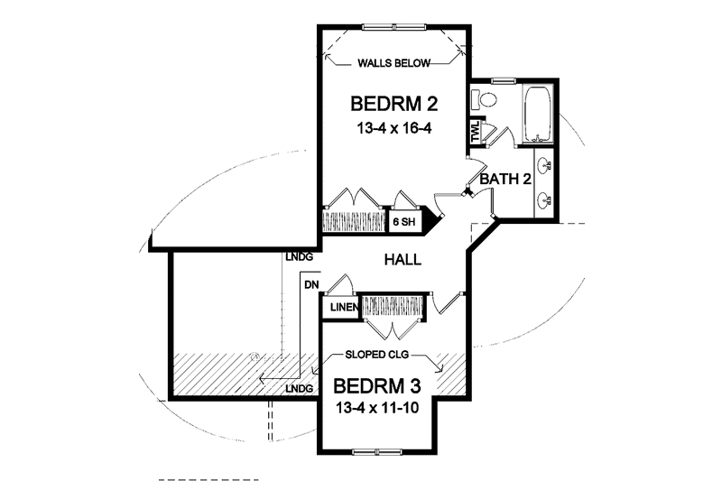 Home Plan - Floor Plan - Upper Floor for Colonial House Plan #328-433 - 3 bed, 3.5 bath
