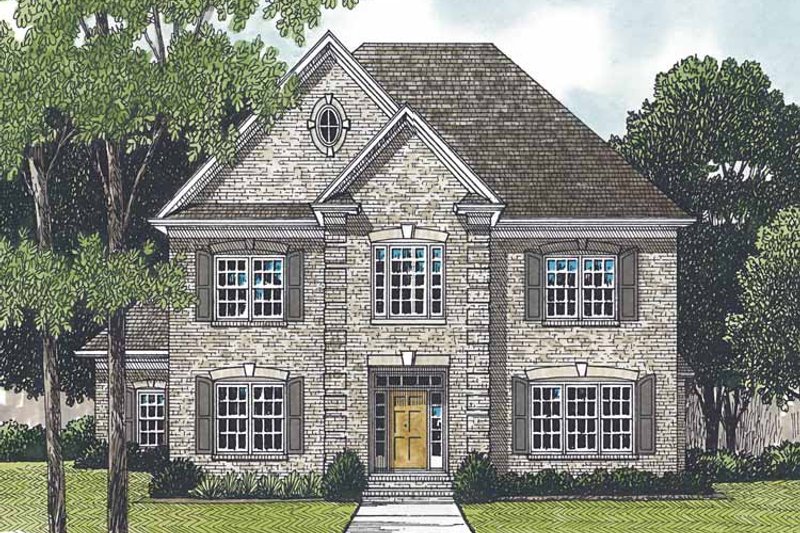 Home Plan - Exterior - Front Elevation 3 for Traditional House Plan #453-549 - 4 bed, 4.5 bath
