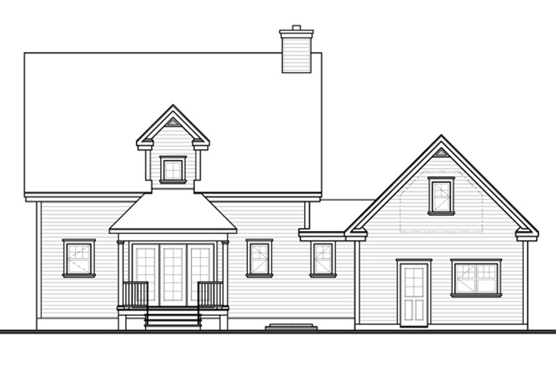 Architectural House Design - Exterior - Rear Elevation for Country House Plan #23-2561 - 3 bed, 2.5 bath