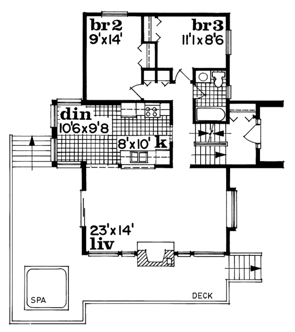 House Plan Design - Contemporary Floor Plan - Main Floor Plan #47-728