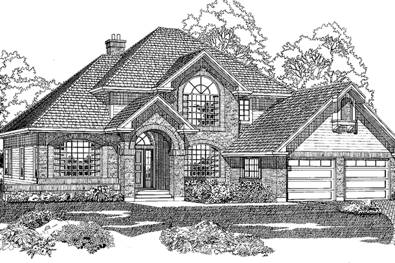Architectural House Design - Traditional Exterior - Front Elevation Plan #47-824
