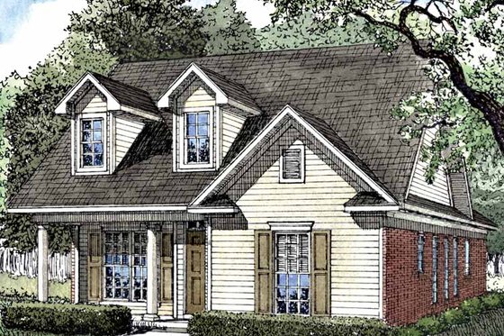Exterior - Front Elevation 3 for Ranch House Plan #17-3114 - 3 bed, 2 bath