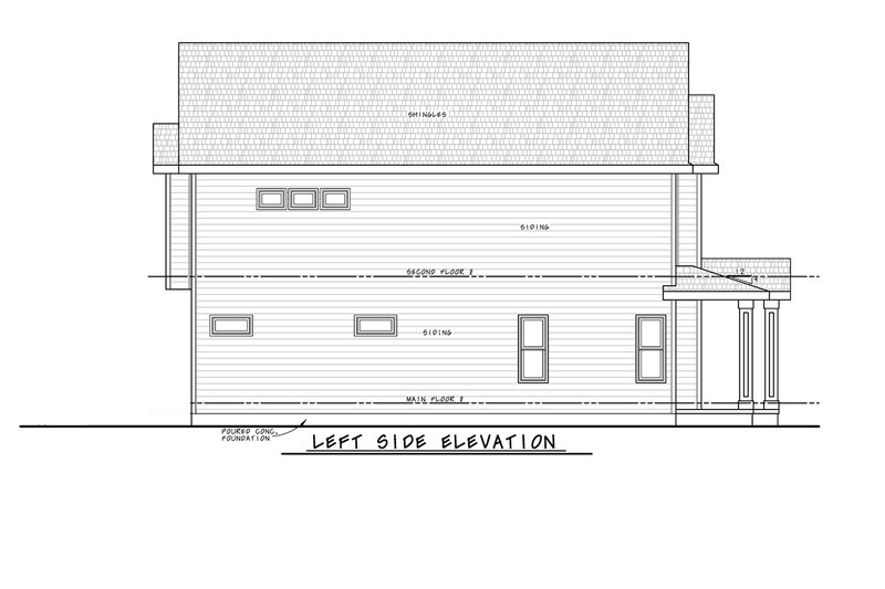 Dream House Plan - Exterior - Rear Elevation for Traditional House Plan #20-2526 - 4 bed, 2.5 bath