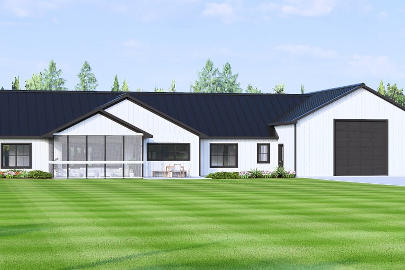 Home Plan - Exterior - Rear Elevation for Ranch House Plan #1064-358 - 2 bed, 2.5 bath
