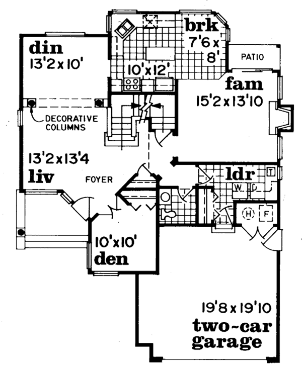 Dream House Plan - Mediterranean Floor Plan - Main Floor Plan #47-767