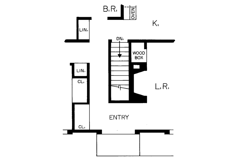 Home Plan - Floor Plan - Lower Floor for Adobe / Southwestern House Plan #72-823 - 4 bed, 2.5 bath