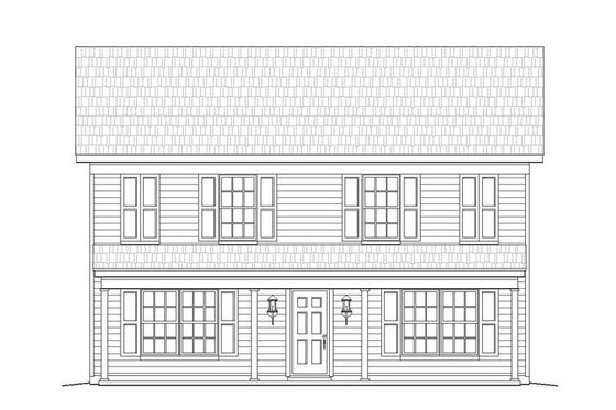 Exterior - Front Elevation 3 for Traditional House Plan #932-164 - 5 bed, 5 bath