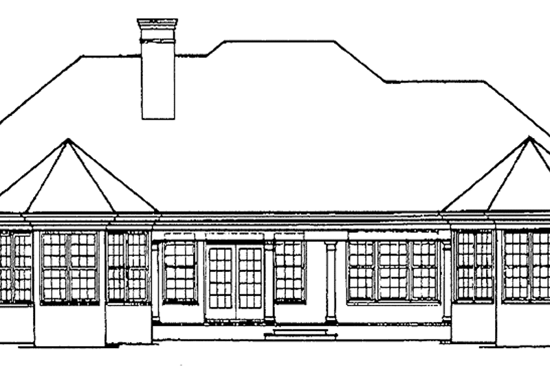 Home Plan - Exterior - Rear Elevation for Country House Plan #429-70 - 3 bed, 2.5 bath