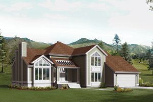 Contemporary Exterior - Front Elevation Plan #57-700