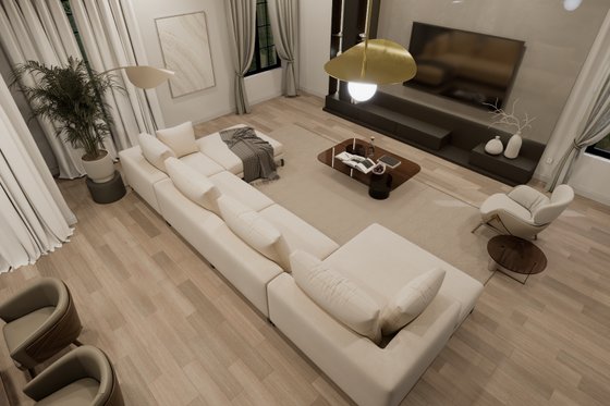 Interior - Family Room 1 for Farmhouse House Plan #1112-4 - 4 bed, 4 bath