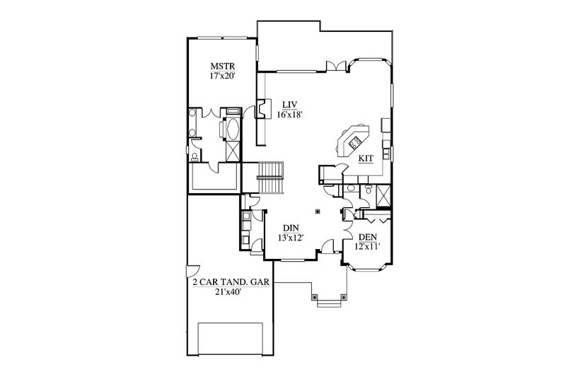 Home Plan - Floor Plan - Main Floor for Craftsman House Plan #951-20 - 4 bed, 4 bath