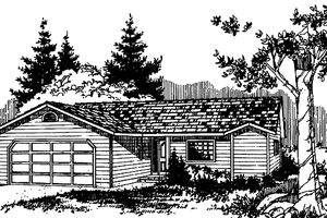 Ranch Exterior - Front Elevation Plan #60-655