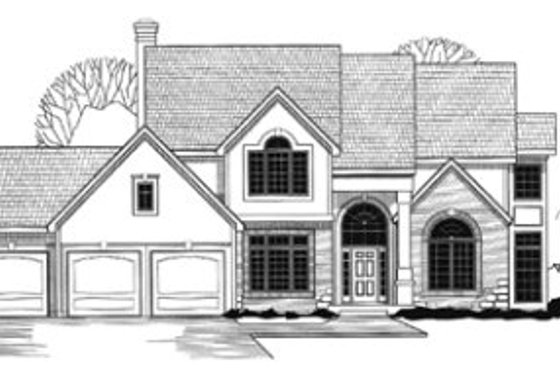 Exterior - Front Elevation for Traditional House Plan #67-115 - 4 bed, 3.5 bath