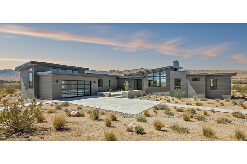 Dream House Plan - Contemporary Exterior - Front Elevation Plan #892-9