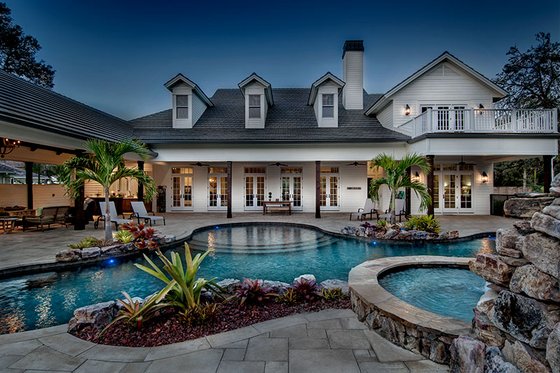 Exterior - Rear Elevation for Southern House Plan #930-534 - 4 bed, 5.5 bath