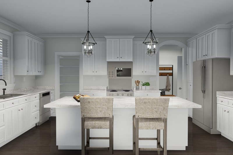 Architectural House Design - Interior - Kitchen for Craftsman House Plan #1060-57 - 4 bed, 2.5 bath