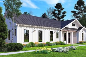 Exterior - Other Elevation 1 for Ranch House Plan #54-548 - 3 bed, 2.5 bath