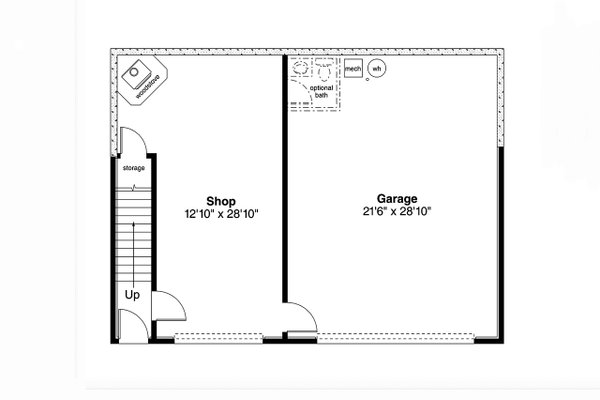 House Design - Traditional Floor Plan - Lower Floor Plan #124-1304
