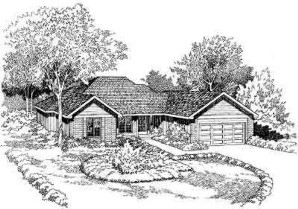 Exterior - Front Elevation 2 for Traditional House Plan #312-272 - 3 bed, 2 bath