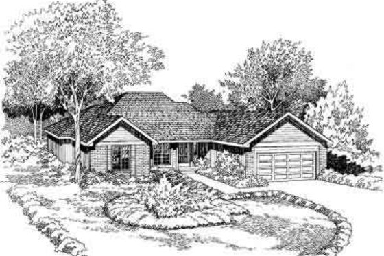 Exterior - Front Elevation for Traditional House Plan #312-272 - 3 bed, 2 bath