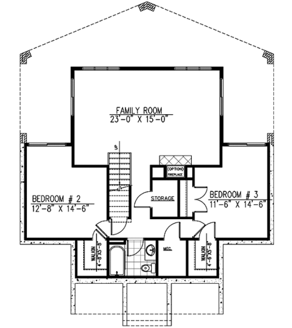 Contemporary Floor Plan - Lower Floor Plan #138-224