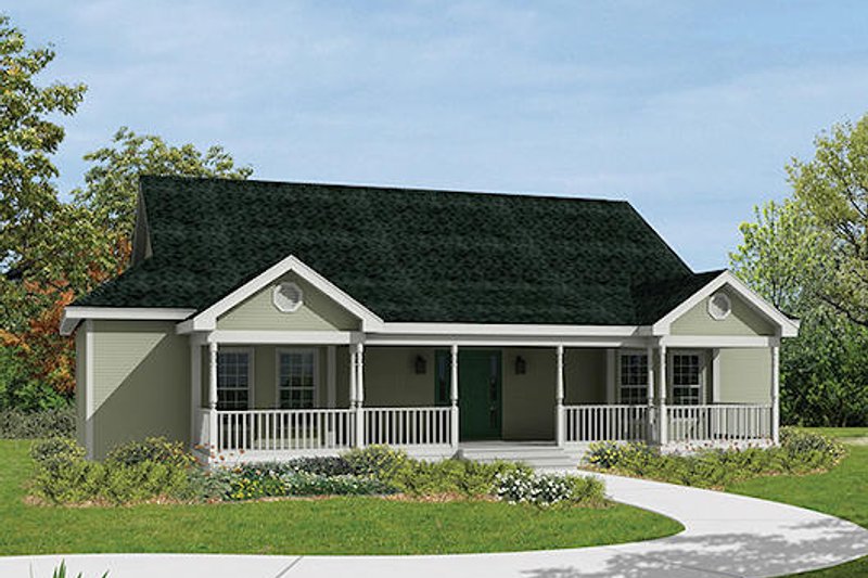 Dream House Plan - Ranch Exterior - Front Elevation Plan #57-238