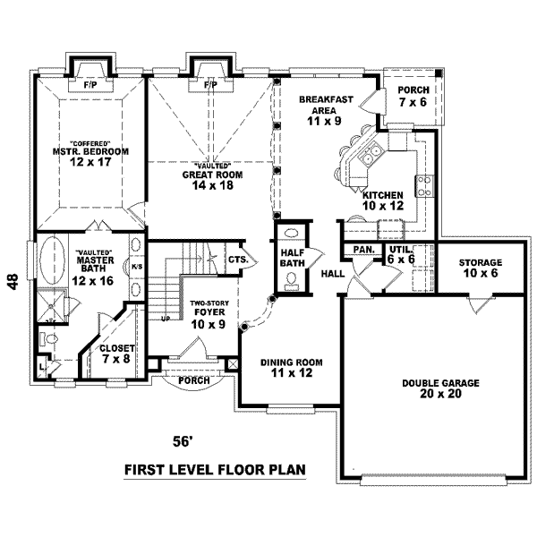 European Floor Plan - Main Floor Plan #81-1426