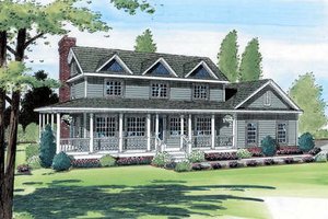 Country Exterior - Front Elevation Plan #312-550