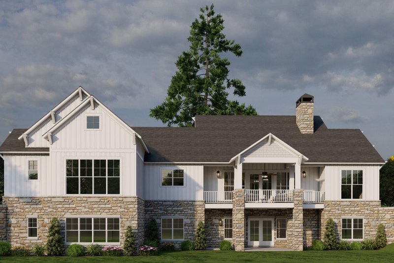 House Design - Exterior - Rear Elevation for Farmhouse House Plan #923-382 - 3 bed, 2.5 bath