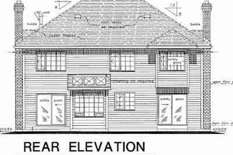 Dream House Plan - Exterior - Rear Elevation for Traditional House Plan #18-8964 - 5 bed, 2.5 bath