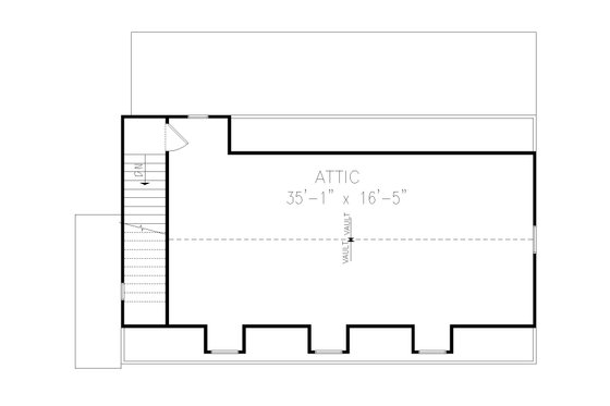 Floor Plan - Upper Floor for Country House Plan #54-554, 0 bath