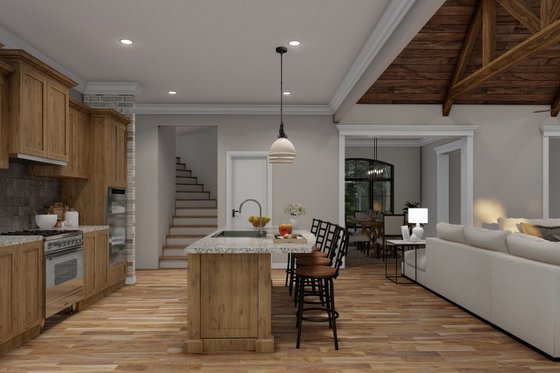 Interior - Kitchen for European House Plan #923-12 - 4 bed, 2.5 bath