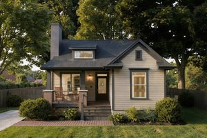 Home Plan - Exterior - Front Elevation for Bungalow House Plan #79-159 - 3 bed, 2 bath