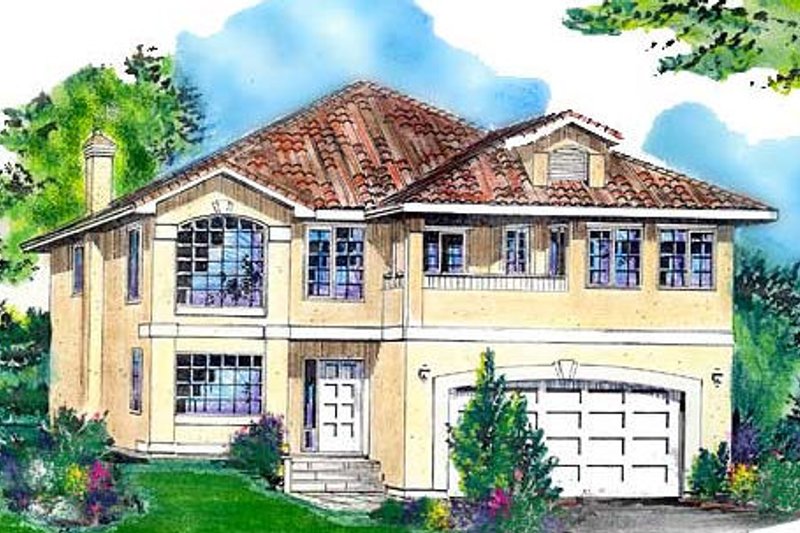 European Style House Plan - 5 Beds 3 Baths 2732 Sq/Ft Plan #18-9317