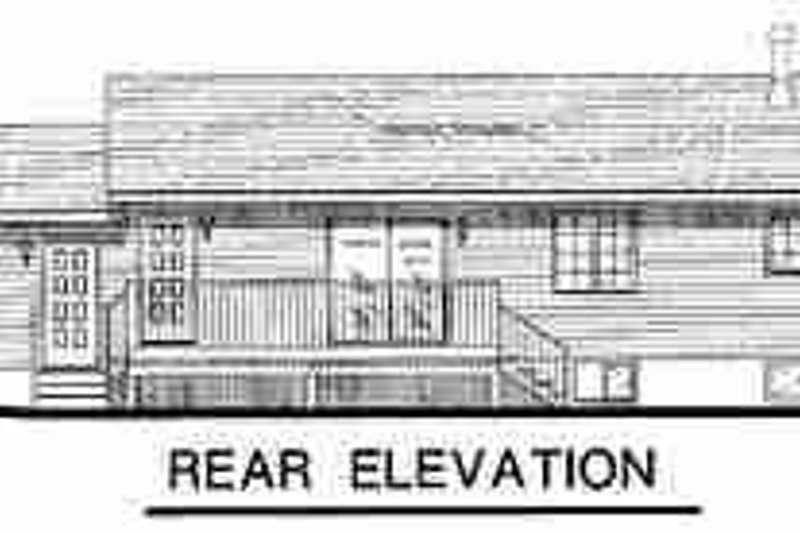 House Plan Design - Exterior - Rear Elevation for Ranch House Plan #18-9128 - 2 bed, 1 bath