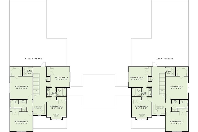 Dream House Plan - Floor Plan - Upper Floor for Farmhouse House Plan #17-621 - 5 bed, 3.5 bath