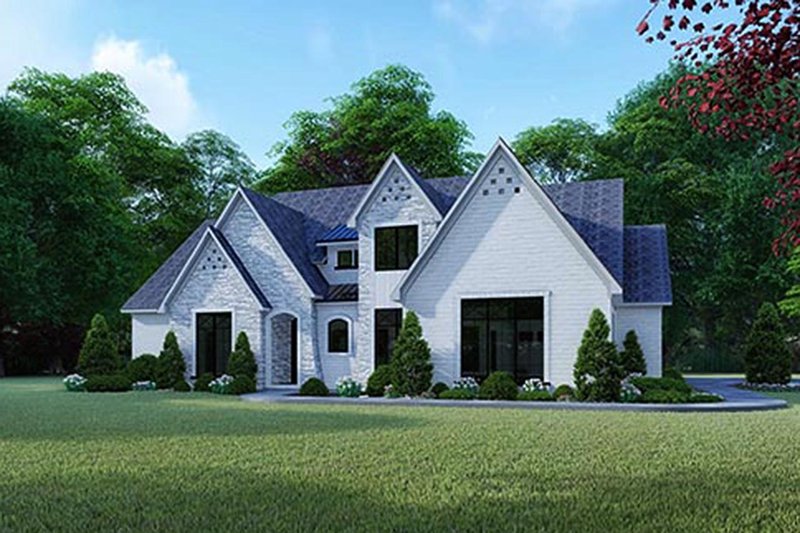 Home Plan - Exterior - Front Elevation 3 for Contemporary House Plan #923-125 - 3 bed, 4.5 bath