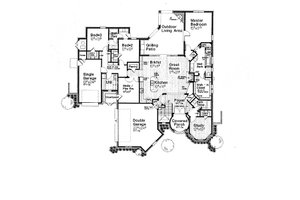 Floor Plan - Main Floor for European House Plan #310-707 - 3 bed, 3.5 bath