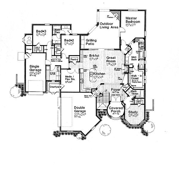 House Plan Design - European Floor Plan - Main Floor Plan #310-707
