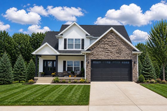 Exterior - Front Elevation 3 for Traditional House Plan #20-2394 - 4 bed, 3 bath