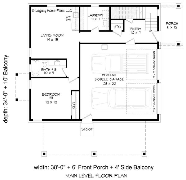 Dream House Plan - Contemporary Floor Plan - Main Floor Plan #932-1260