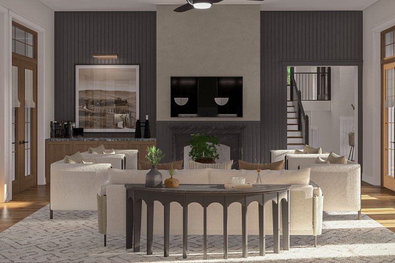 House Design - Interior - Family Room 3 for Modern House Plan #455-450 - 5 bed, 4.5 bath
