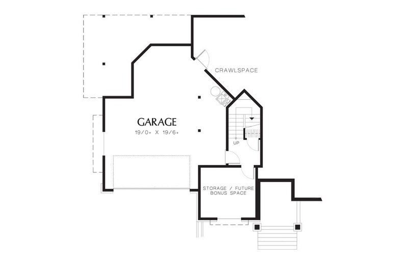 Home Plan - Floor Plan - Lower Floor for Craftsman House Plan #48-533 - 3 bed, 2 bath