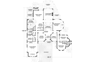 Floor Plan - Main Floor for Mediterranean House Plan #420-197 - 7 bed, 8.5 bath