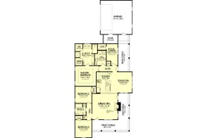 Floor Plan - Main Floor for Country House Plan #430-56 - 3 bed, 2 bath