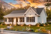 Ranch Style House Plan - 3 Beds 2 Baths 1258 Sq/Ft Plan #54-603 
