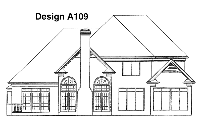 House Plan Design - Exterior - Rear Elevation for Traditional House Plan #453-98 - 3 bed, 2.5 bath